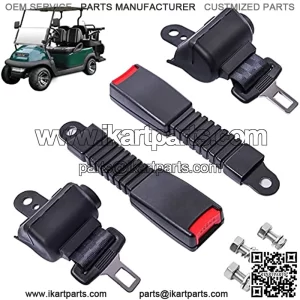 Golf cart seat belts, retractable, universal,for EZGO, Yamaha, Club Car, Go Kart,UTV, Buggies and Bus-Set ( 2pcs )