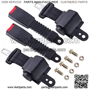 Retractable Seat Belts For Golf Cars Set Of 2 Golf Carts Seat Belts Kits for Go Kart, UTV, Yamaha, Club Car, Most Golf Carts