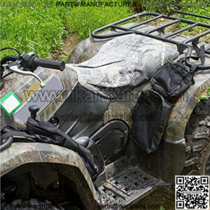 ATV Storage Bag, 2pcs 600D Oxford Cargo Tank Bags, Trailer Hanging Pouch Bag, Waterproof Saddle Bag for ATV Fender, Snowmobiles, Black
