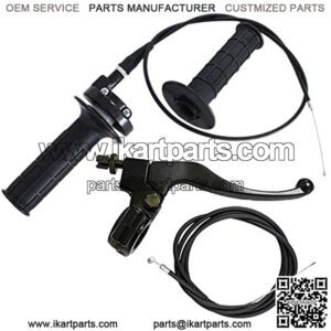 Throttle Handle,Right Brake Lever and Handle,Brake Cable and Throttle Cable, for XR80 XR100 CRF70 CRF80 CRF100 Pit Dirt Motor Bike,Baja Mini Bike,Mb165 Mb200 196cc 200cc 5.5hp 6.5hp Doodlebug Bike