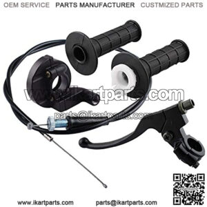 Throttle Hanlde Grips with Cable and Left Brake Clutch Lever Perch for Most Motorcycles and Bicycles with 7/8?? Handlebars - Compaible with Mini Bike Dirt Bike 96cc 200cc 5.5hp 6.5hp