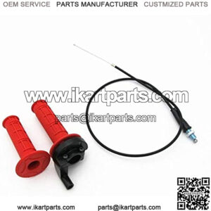 7/8" 22mm Twist Throttle Accelerator Handle Grip Cable Set for 50cc 60cc 66cc 90cc 110cc 125cc 140cc 150cc-190cc 4-Stroke Dirt Mini Pocket Bike ATV
