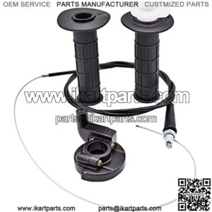 Throttle Handle Grips (22mm) and Cable Compatible with MB165 MB200 196cc 200cc Doodlebug, Heat, Mini, Warrior, Hawg Ty Mini Bike ATV Quad Pit Bike Dirt Bike