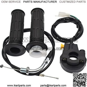 Throttle Cable 7/8" 22mm Handlebar Grip Throttle Cable Kill Switch Set For 49cc to 80cc Engine Parts Mini Bike Motorized Bicycle Push Bike