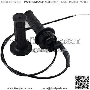 Throttle Handle Grips and Cable for ATV Quad Pit Bike Dirt Bike Baja Mini Bike Mb165 Mb200 196cc 200cc Doodlebug Bike Fit for 22mm Bar by TOPEMAI