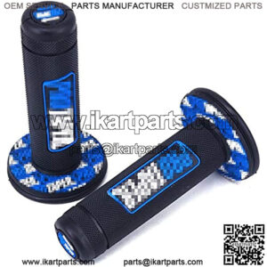 7/8" Universal Motorcycle Rubber Anti-Slip Handlebar Grips for Pit Dirt Bike Blue