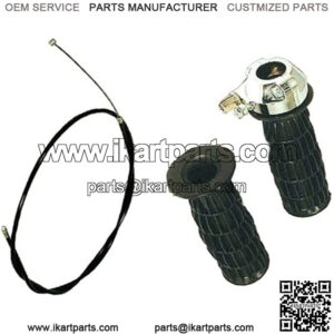 (GB) New Deluxe Twist Grips 7/8" and Throttle Cable 56" fits Mini Bike Dirt Bike Chopper + Other Models