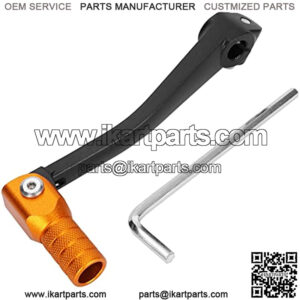 Upgraded CNC Aluminum Folding Gear Shifter, Dirt Bike Shift Lever, Sturdy for XR50 50CC 70CC SSR SDG Motorcycle 90CC 110CC 125CC Pitster Pro Coolster Xtreme Pit Bike Mini Bike Parts-Black Gold