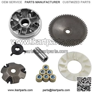 Complete Variator Kits for Gy6 50cc/80cc 139QMB/147QMD Engine, Drive Wheel Assy Performance 8.5 Gram Rollers CVT Front Clutch for Scooter Atv and Gokart(GY6 50/80)