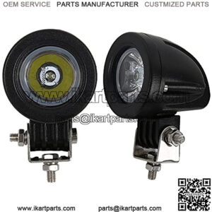 2Pcs 10W Spot Mini LED Work Light 2 Inch Round LED Driving Lights Fog Lights for Motorcycle Motorbike Bike Dirt Bike Truck ATV UTV