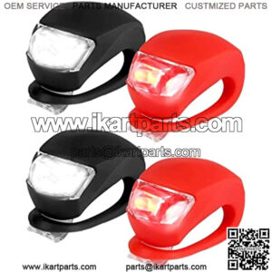 4 Pack/Set Mini Bicycle Front Light Silicone LED Head Front Rear Wheel Bike Light Waterproof Cycling Safety Warning Bike Lamp