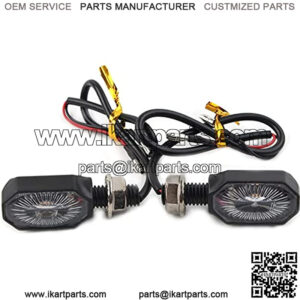 Mini LED Turn Signal Light Motorcycle Amber Light Blinkers Indicator Running Light Lamp Universal For Most Motorcycle, Dirt Bike, Street Bike, Dual Sport