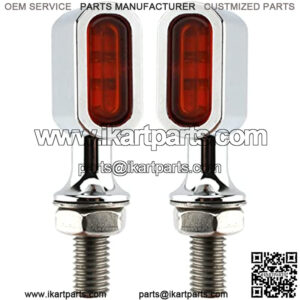 LED Turn Signal Light Mini Motorcycle Blinkers Indicator Running Light Lamp Chrome Lens Universal For Harley Touring Dyna Sportster XL Cafe Racer