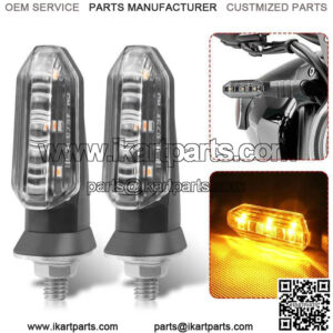 Clear LED Motorcycle Blinker Indicator Turn Signal Light Amber For Honda Suzuki