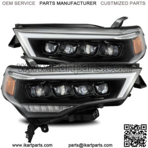 LED Projector Headlights Lamps NOVA For 14-22 Toyota 4Runner Jet Black Housing