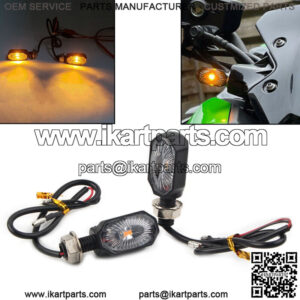 2pcs Mini Motorcycle LED Turn Signal Blinker Amber Light Indicator
