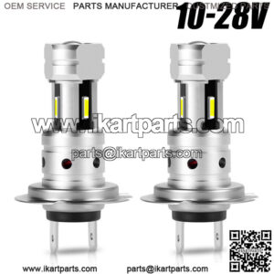 2x H7 LED Motorcycle Headlight Bulb 6000K White Hi/Lo Fog Light Conversion Kit