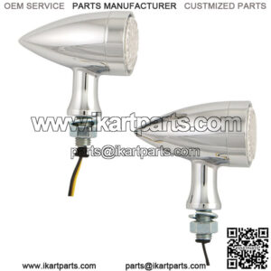 Mini Bullet Marker Light Pair with Amber LED For Harley L22-64B4AE