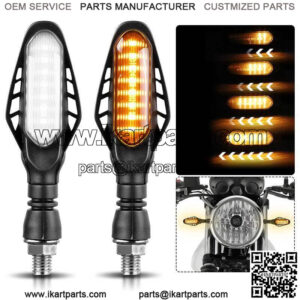 Motorcycle LED Turn Signal Indicator Light Flowing Water Lamp For Honda Yamaha