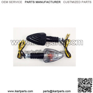 Bike-It 10mm Universal Black Arrow Motorcycle Turn Signals