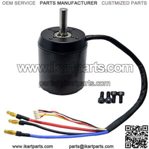 6384 150KV 170KV 190KV Brushless Outrunner Motor Belt Drive Motor Sensored & Sensorless Motor with Closed Cover for DIY Electric Skateboard Electric Bike Mini Scooter Surfboard
