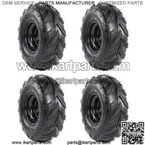 Pack of Four 145/70-6 Tires Wheels ATV Go-Kart Mini Bike Lawn Tubeless Tires