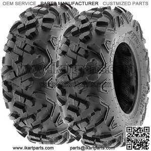 Set of 2 Power.II 19x7-8 ATV UTV Off-Road Tires, All-Terrain, 6 PR, Tubeless A051