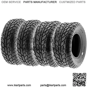 Set of 4 A021 TT Sport ATV UTV Flat Track Tires 25x8-12 Front & 25x10-12 Rear, 6 PR, Tubeless