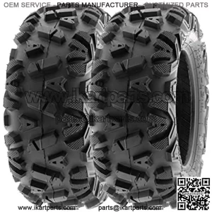 25x10-12 25x10x12 ATV UTV Tires 6 PR Tubeless A033 POWER I [Set of 2]