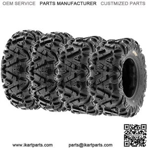 Set of 4 SunF Power.I ATV UTV all-terrain Tires 25x8-12 Front & 25x10-12 Rear, 6 PR, Tubeless A033