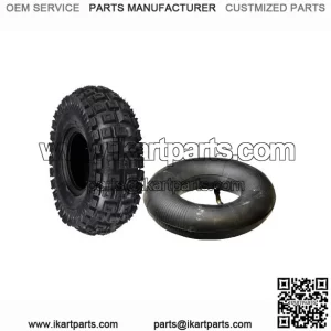 3.00-4 (10"x3", 260x85) Knobby Scooter, ATV and Go Kart Tire and Tube Set