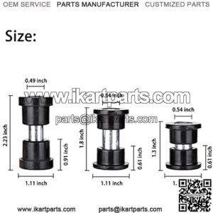Golf Cart Front Lower Leaf Spring + Front Upper Suspension Bushing & Sleeve Kit for Club Car DS 1992 Up Gas & Electric