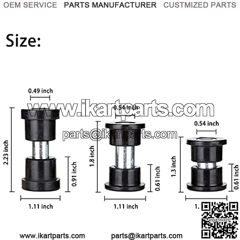 Golf Cart Front Lower Leaf Spring + Front Upper Suspension Bushing & Sleeve Kit for Club Car DS 1992 Up Gas & Electric