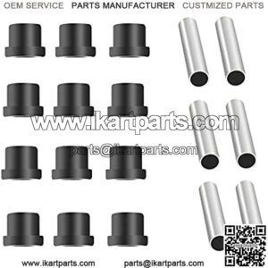 Golf Cart Bushing and Sleeve Kits, Rear Leaf Spring Bushing & Sleeves Kits for EZGO TXT 1994-UP and Club Car DS Models Gas & Electric 1981 + UP, 6 Sleeves and 12 bushings. 1012303 1015583