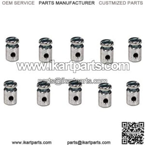 10 Pack Universal Round Body Wire Stop for Throttle Cable Brake Cable Mini Bike