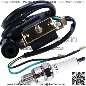 50cc Falcom 70cc 90cc 110cc 125cc Ignition Coil Spark Plug for Coolster 3050B ATV-3050B 3050 B3050A Kids 4 Quad Four Wheeler Roketa taotao Baja Kazuma Meerkat Quad ATV Dirt Pocket Bike