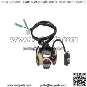 6 Coil Magneto Stator with 3+2 Wiring Connector for 50cc, 125cc, & 150cc GY6 ATVs, Go-Karts, & Scooters