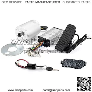 36V Electric Brushless DC Motor Kits 1000W BLDC Mid Motor 3100RPM 27.7A with 30A Speed Controller Handlebar Twist Grip Throttle Go Kart Motor Kit