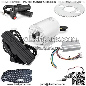 4400RPM 2500W 60V Electric Scooter Motor Brushless DC Motor Kits Electric Gokart Mid Motors with 45A Speed Controller, Throttle, Foot Pedal E-Scooter E-Bike Dirt Bike Motorcycle