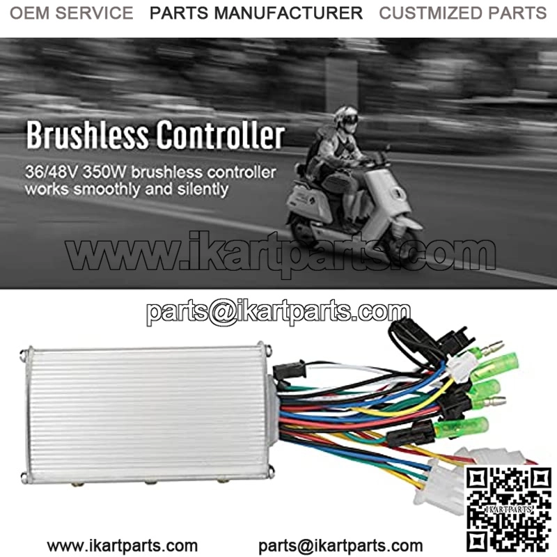 Brushless Motor Controller,350W Electric Brushless DC Motor Controller 36/48V High Speeds Brushless Motor Controllers for Go Karts E-Bike Electric Throttle Motorcycle Scooter - Image 2