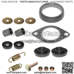 Exhaust Muffler Gasket Kit for Polaris Scrambler 500 2X4 2000 2001 2002