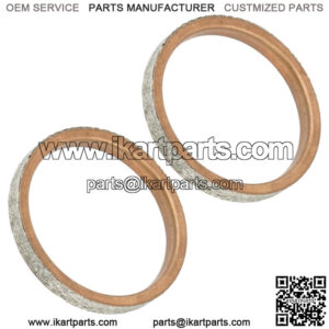 2 Exhaust Muffler joint exhaust Gasket For Yamaha V-Star 650 XVS650 1998 - 2010