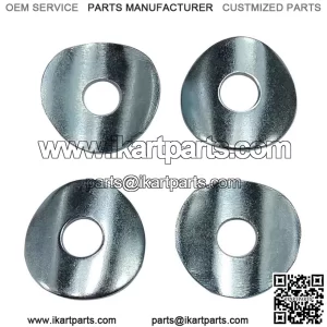 Set of (4) Zinc-Plated Steel Curved Washers 7/8" Tube OD 5/16" Mini Bike Go Kart