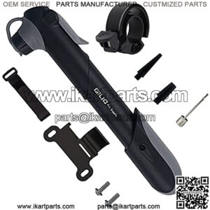 Mini Bike Pump Fits Presta and Schrader, 100 PSI Air Pump for Bikes/ Balls/ Swimming Ring/ Inflatable Bed, Safe Bike Pump Portable Includes Mount Kit and Inflatable Needle Set.