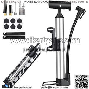 Bike Pump,HOPENE Mini Bike Floor Pump Portable,High Pressure PSI,Fast Inflation Bicycle Tire Pump for Road Mountain Bike,Balls,Air Bike Pump with Repair Tire Kit