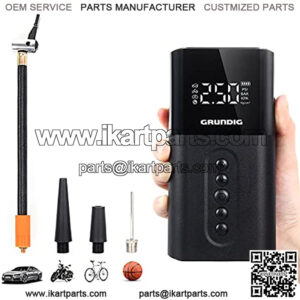 Air Tyre Pump, Electric Compressor Mini Inflator with 6000mRechargeable Lithium Battery Auto Shut Off LCD Portable Cordless for Cars Motorbikes Balls Swim Rings All Bicycles