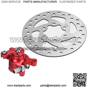 Disc Brake Caliper 4.7in Mechanical Disc Brake Brake Disc Red Caliper Replacement for MBX10 MBX11 Moto Rear Mini Bike 47cc 49cc Pocket Bike Goped Scooter Go-Kart Bicycle