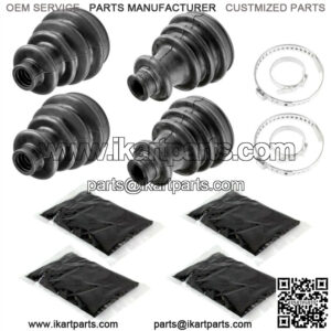 2 Front Axle Inner and Outer CV Boot Kit fits Polaris Ranger XP 700 4x4 2006