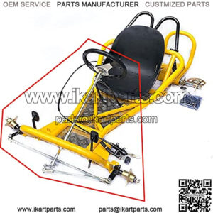 640mm Front Steering Gear Rack Joint Tie Rod & Wheel Assembly 168cc Go Kart UTV ATV