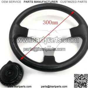 300mm Steering Wheel 110cc Go Kart , PRO BAT, Go Kart Go Cart ATV UTV 110cc 125cc 140cc 150cc Steering Wheel Tie Rod Rack Adjustable Shaft Tie Rod Kits